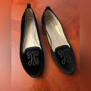 Tommy Hilfiger Velvet Monogram Ballet Flats